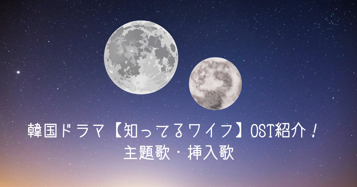 韓国ドラマ 知ってるワイフ Ost紹介 主題歌 挿入歌 みなみがきぶろぐ